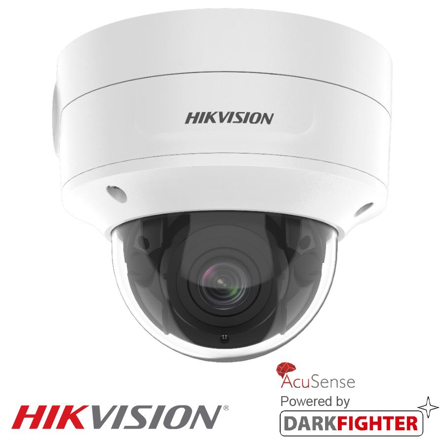 Hikvision AcuSense 4MP 2.8-12mm Motorized Varifocal Darkfighter Dome IP  Camera DS-2CD2746G2-IZS